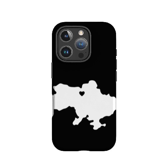 Ukraine Heart Outline Contour IPhone Cases