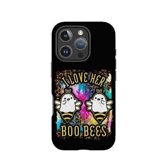 Halloween I love her Boo Bees Tie Dye IPhone Cases