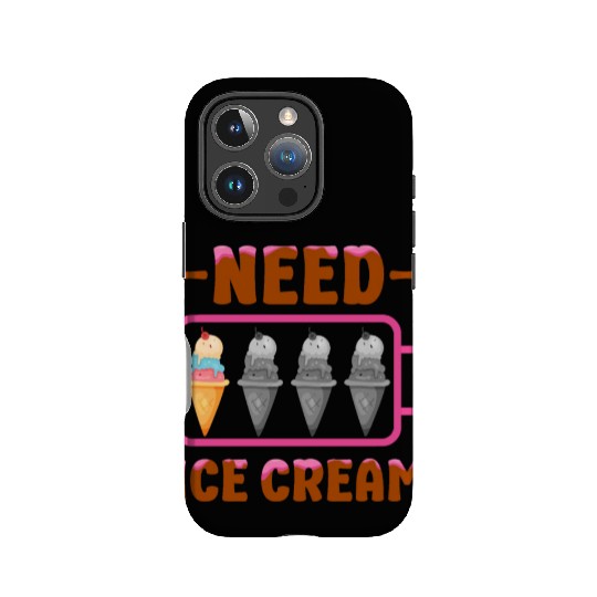 Ice Cream Battery Cone Need Ice IPhone Cases