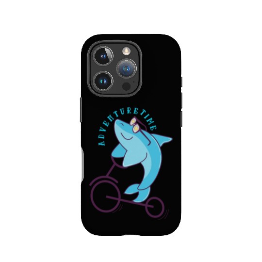 Shark riding a bike | bicicle IPhone Cases