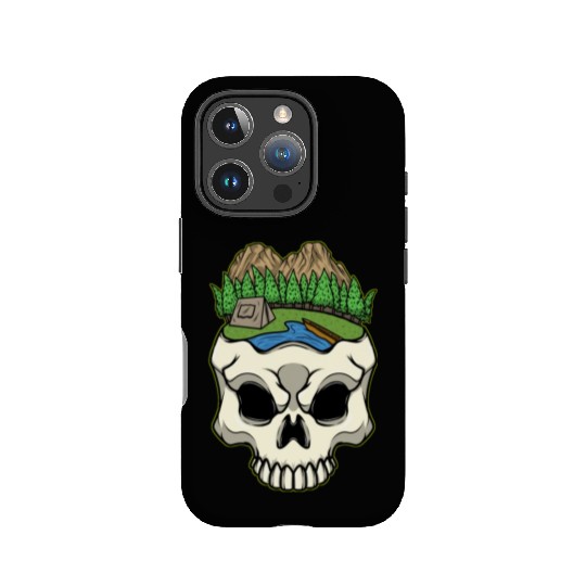 Skeleton Head Camp Campsite Camper Camping IPhone Cases