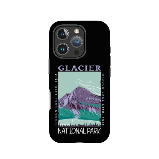 Glacier National Park Hidden Lake Distressed IPhone Cases
