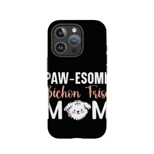 Pawesome Bichon Frise Mom Curly Hair Pup Puppy IPhone Cases