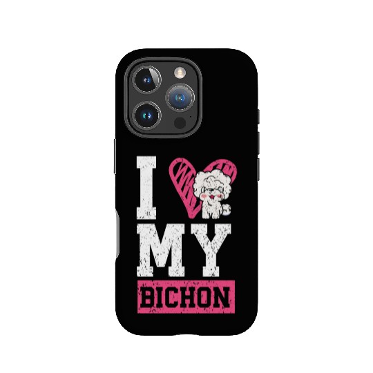 I Love My Bichon Frise Curly Hair Pup Puppy Lover IPhone Cases