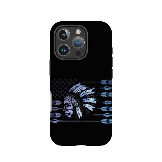 Chief Native American US Flag IPhone Cases