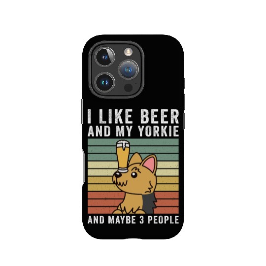 I Like Beer And My Yorkshire Terrier IPhone Cases