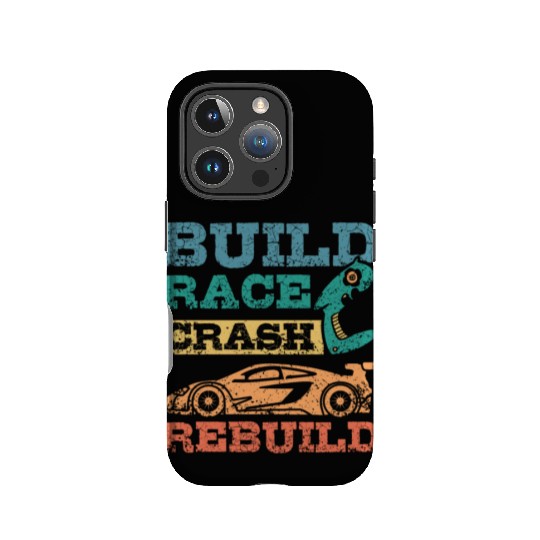 Build race crash rebuild RC car IPhone Cases