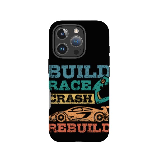 Build race crash rebuild RC car IPhone Cases