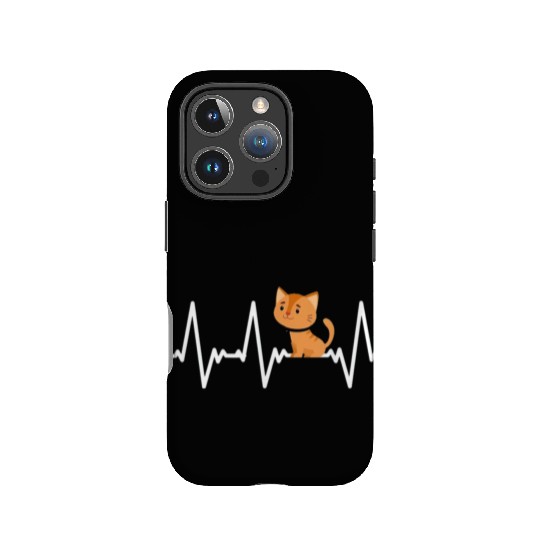 cat lover heartbeat IPhone Cases