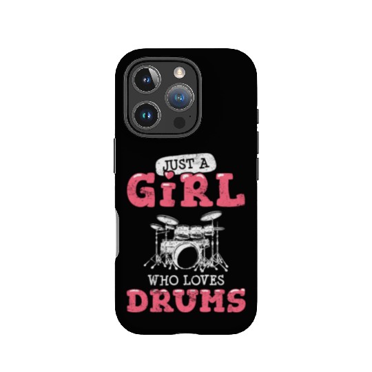 Just A Girl Who Loves Drums Percussion Band Funny IPhone Cases