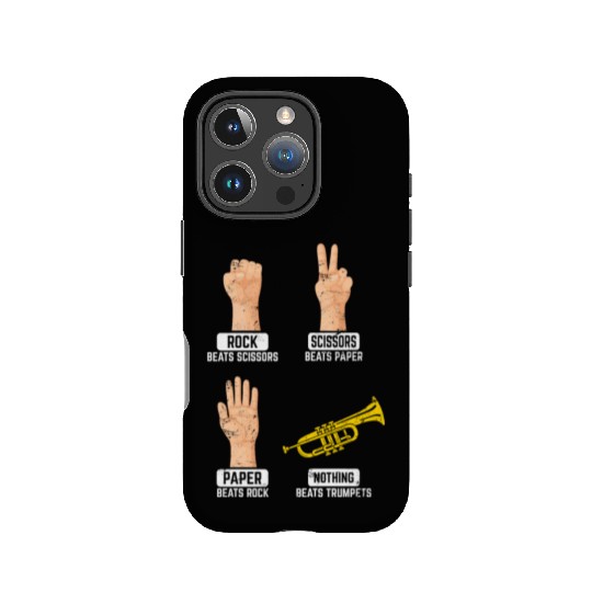 Rock Paper Scissors Nothing Beats Trumpets Trumpet IPhone Cases