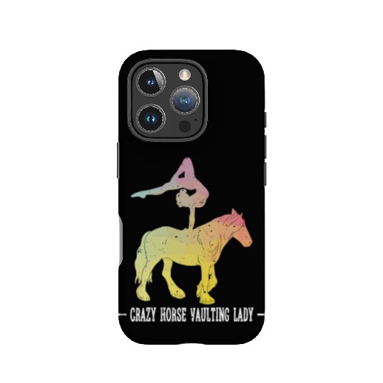 Crazy Horse Vaulting Lady Horseback Vaulting IPhone Cases