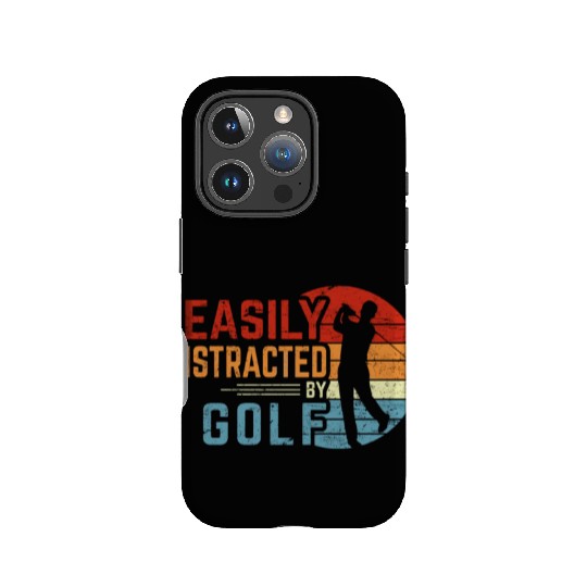 Easily Distracted By Golf Funny Golfing Lover Reti IPhone Cases