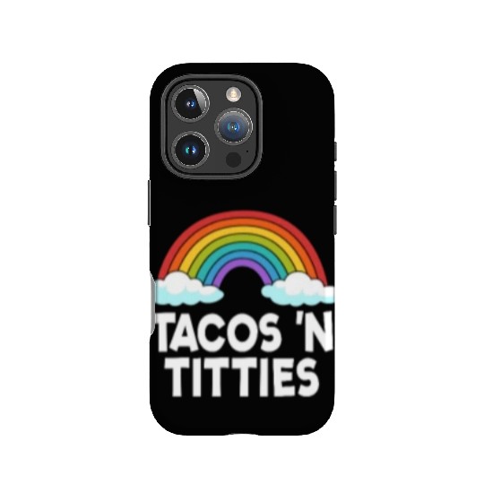 Tacos N Titties Rainbow Lesbian Funny LGBT IPhone Cases