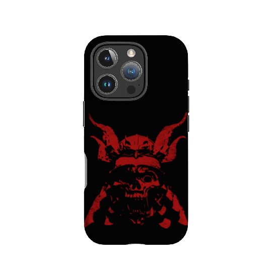 Samurai Demon Face - Red IPhone Cases