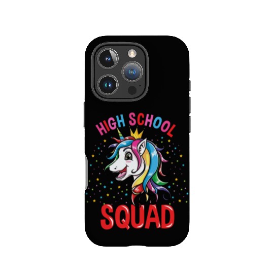 High School Squad Unicorn Girls Back To School IPhone Cases