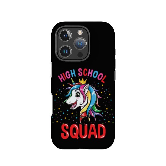 High School Squad Unicorn Girls Back To School IPhone Cases