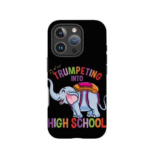 Elephant Trumpeting Into High School IPhone Cases