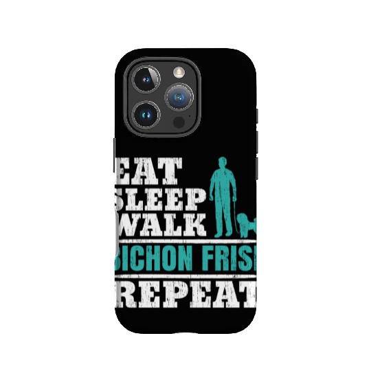 Eat Sleep Walk Bichon Frise Repeat Dog Lover IPhone Cases