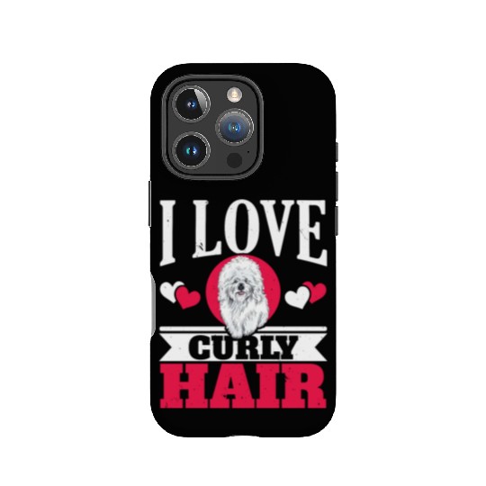 I Love Curly Hair Bichon Frise Dog Lover Puppy Paw IPhone Cases
