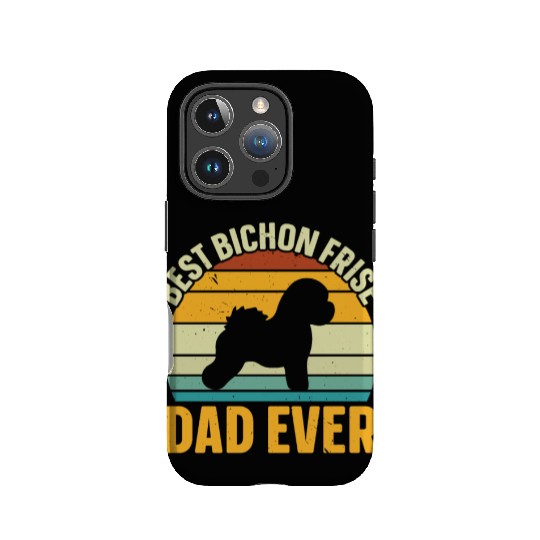 Best Bichon Frise Dad Ever Dog Lover Puppy Paw IPhone Cases