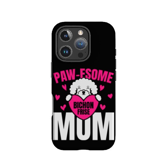 Pawesome Bichon Frise Mom Dog Lover Puppy Paw Love IPhone Cases