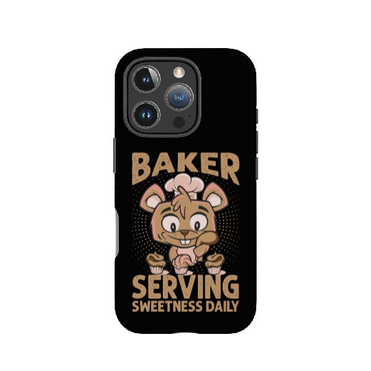 Baker Serving Sweetness Daily - Cakes - Funny - Ba IPhone Cases