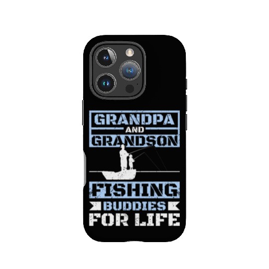 Grandpa and grandson fishing buddies for life IPhone Cases