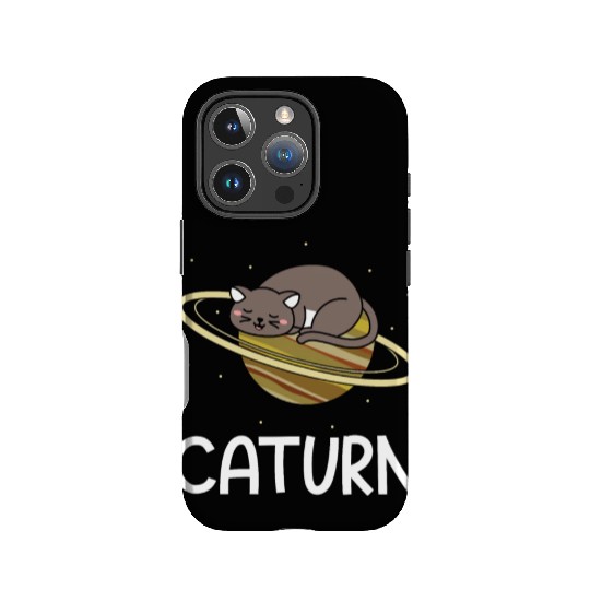Caturn Cat Owner Saturn Astronomer Astronomy IPhone Cases