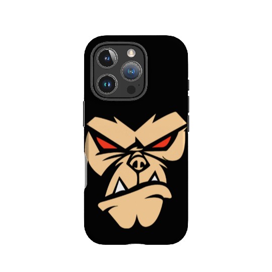 Bad monkey Angry Face - Gorilla Head IPhone Cases