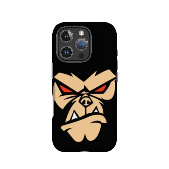 Bad monkey Angry Face - Gorilla Head IPhone Cases