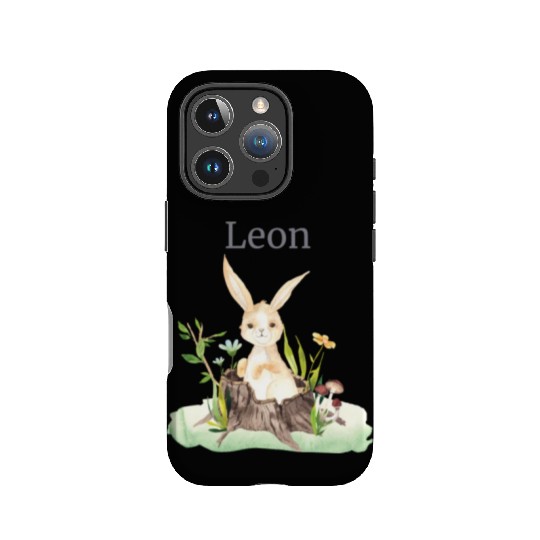 Waldtier Reh Hase Hedgehog Flowers Name Leon IPhone Cases