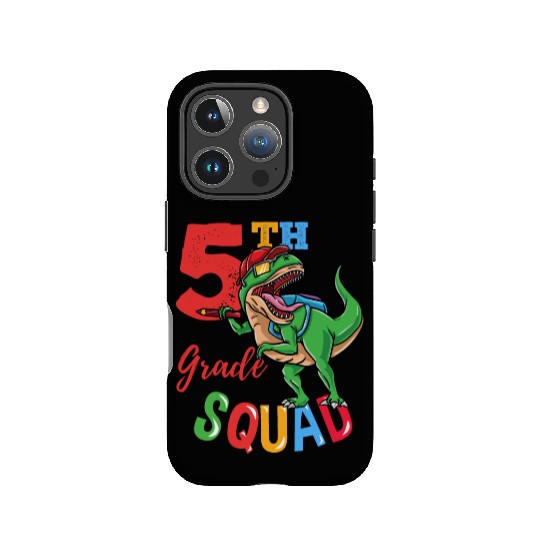 5th Grade Squad T-Rex Dinosaur Back To School Boys IPhone Cases