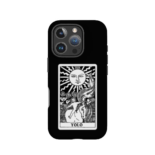 You Only Live Once Sun Tarot Card Parody IPhone Cases