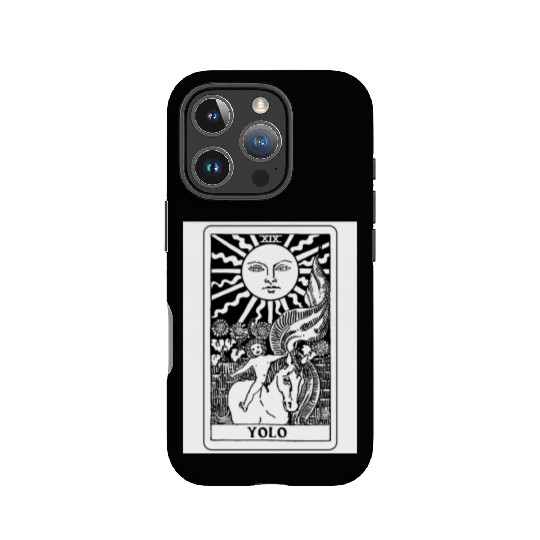 You Only Live Once Sun Tarot Card Parody IPhone Cases