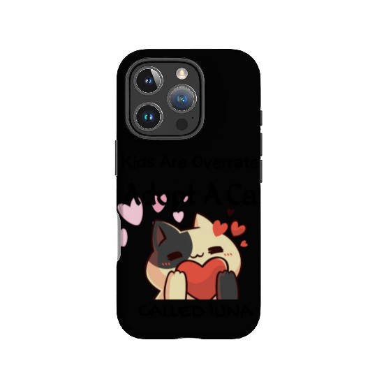 kids are overrated adopt a cat IPhone Cases