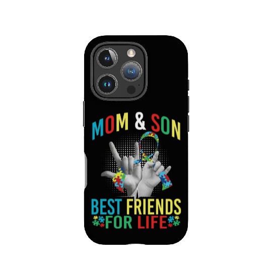 Mom And Son Best Friends For Life Autism Awareness IPhone Cases