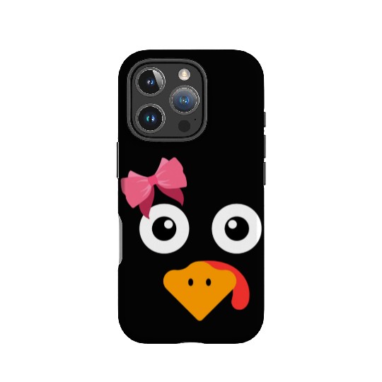 Turkey Face Girl K Bow Running Pilgrim Trot Funny IPhone Cases