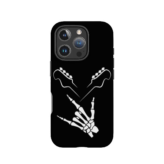 Rocker Skeleton Hand Rock On Rock Star Guitar IPhone Cases