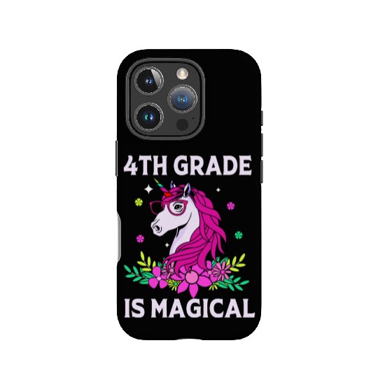 Unicorn Back To School Teacher 4th Grade For Kids IPhone Cases