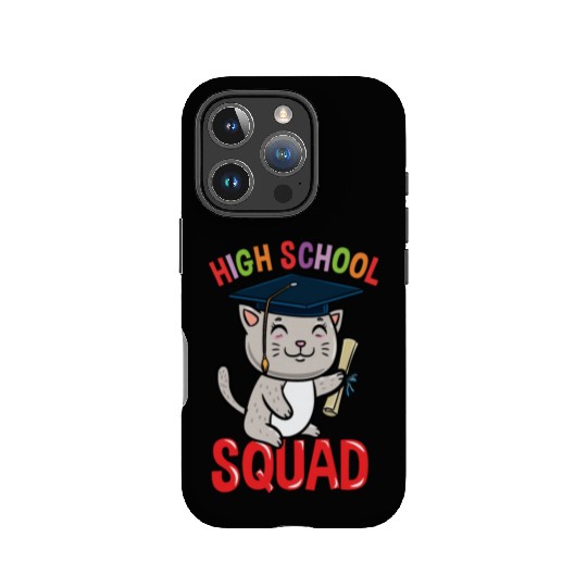 High School Squad Cat Back To School IPhone Cases