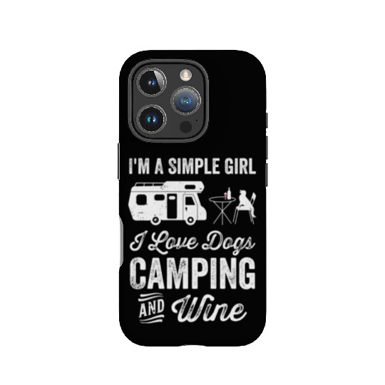Camping Dog Lover Girl Camper Gift For Women IPhone Cases