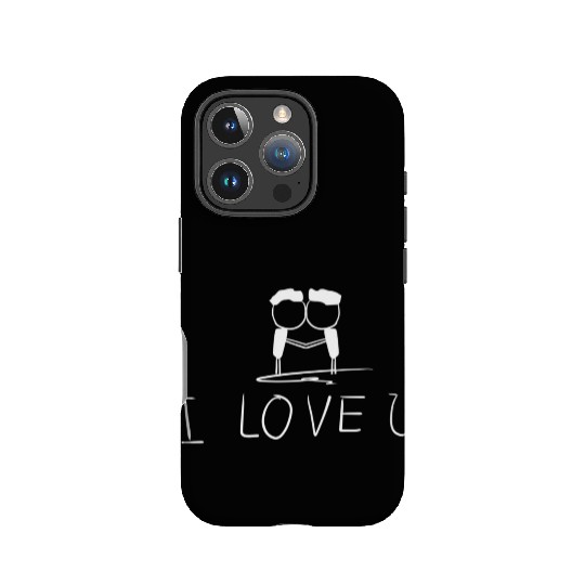 i love you gay couple IPhone Cases
