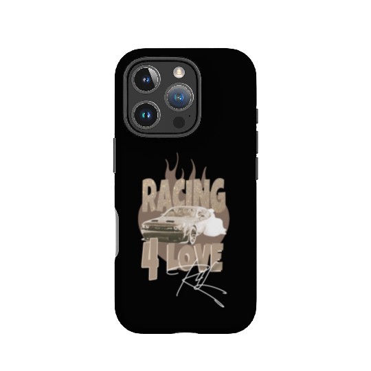 NASCAR Burning Heart R4L Brown IPhone Cases