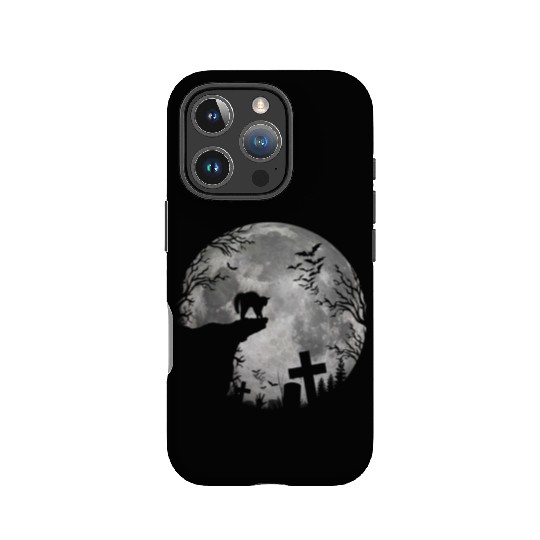Halloween Bats and Black Cats Witchs Moon IPhone Cases
