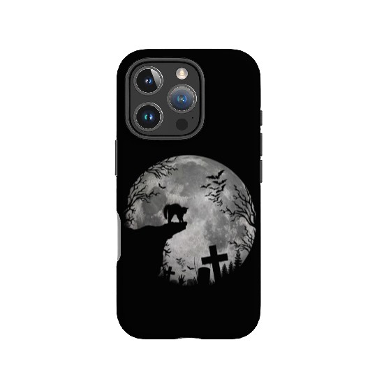 Halloween Bats and Black Cats Witchs Moon IPhone Cases