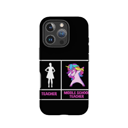 Funny Middle School Teacher Unicorn Teacher IPhone Cases