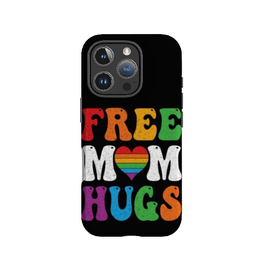 Free Mom Hugs Pride IPhone Cases Rainbow Heart LGBT Pride