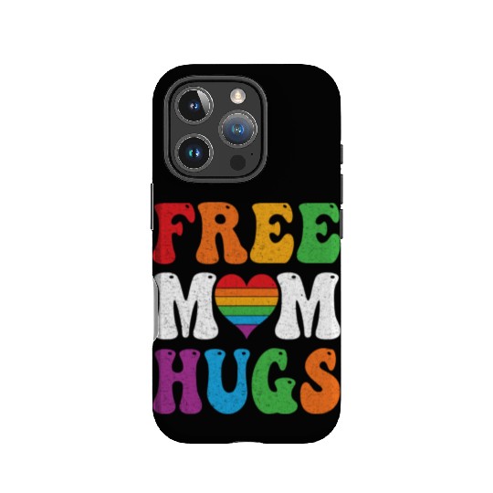 Free Mom Hugs Pride IPhone Cases Rainbow Heart LGBT Pride