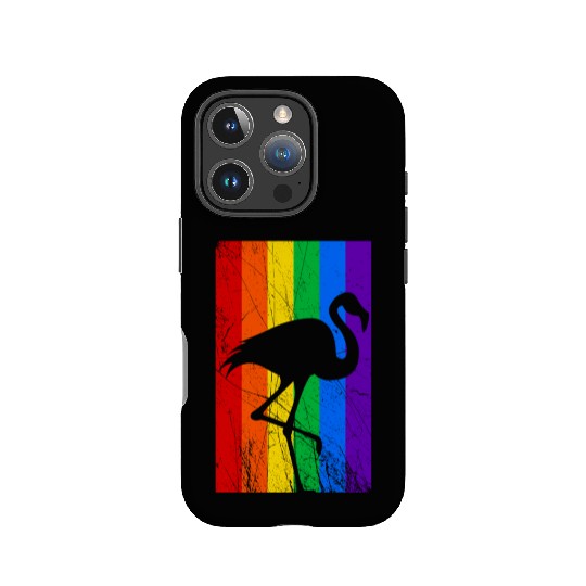 LGBT Flamingo Rainbow Flag IPhone Cases